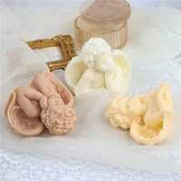 baby angel thinking goddess silicone body candle mold 3d stereo handmade art jesus bible style decorating plaster mould
