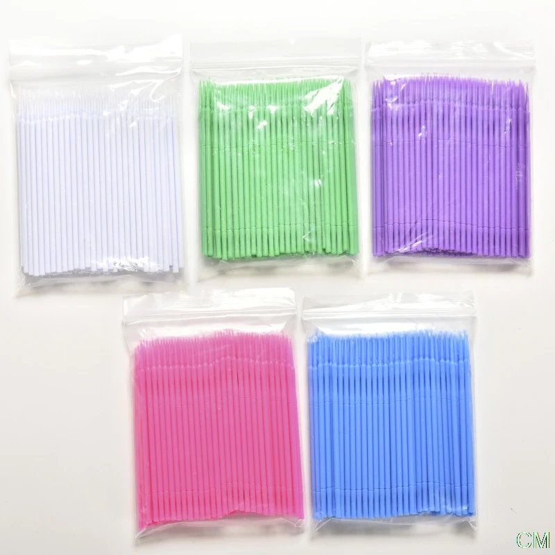 

100 Stuks Wegwerp Microbrushing Eenmalige Borstels Vloeibare Lipstick Lipgloss Borstel Cosmetische Wands Applicator Lip