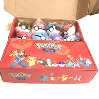 8pcsset pokemon pokeball set pop up elf ball toys takara tomy original pokemon monster elf ball pikachu kid gifts