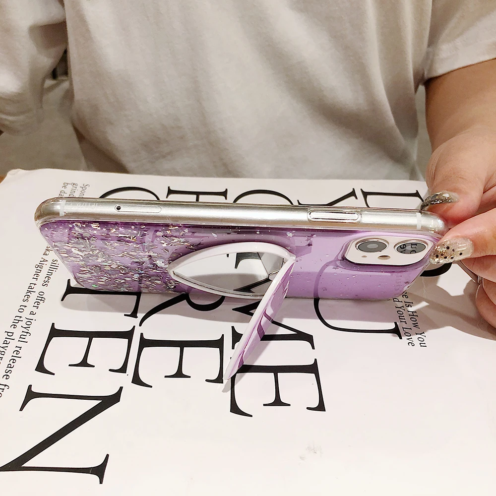 LOVECOM Блестящий зеркальный чехол для телефона с сердечками и блестками iPhone 12 Mini 11