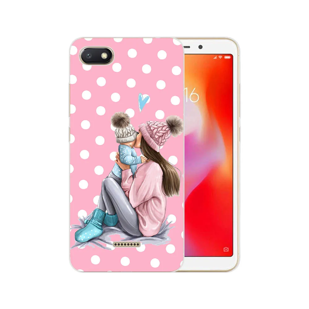 Модная одежда для детей, Детская мода I Love MaMa супер для мам и дочек, мягкий силиконовый чехол для телефона для Xiaomi Redmi 4 4A 5 5A 6 6A 7 7A Note6 Note8 Pro Note7 чехол Funda
