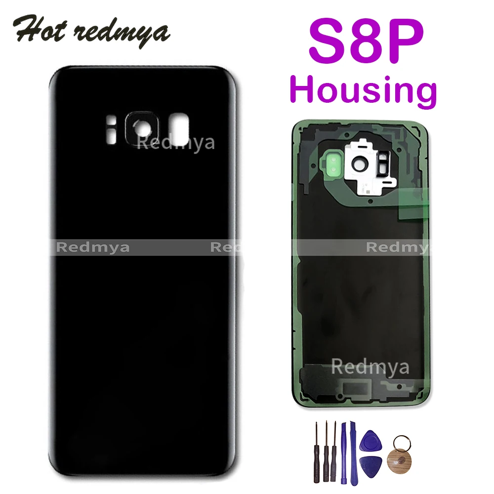 Чехол для аккумулятора Samsung Galaxy S8 Plus G955 G955F Корпус задней двери стеклянный