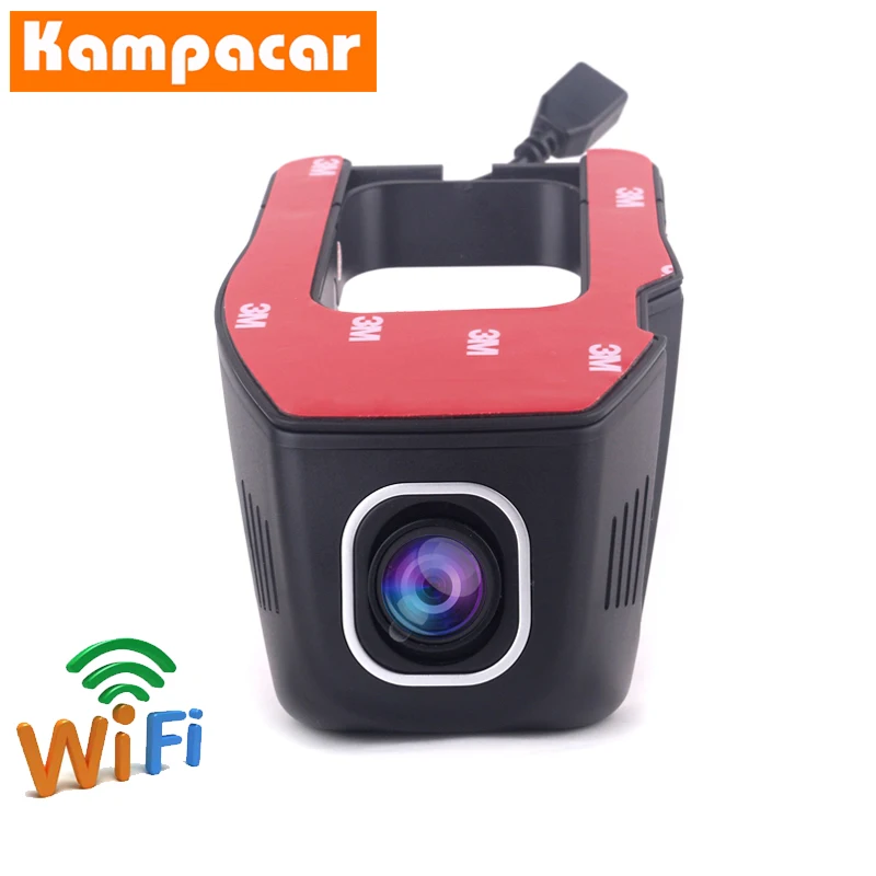 Kampacar автомобильный Wifi DVR Dash камеры мини Dashcam 2 видео регистратор Wifi двойной объектив передний и задний вид авто видеорегистраторы 24H парковка