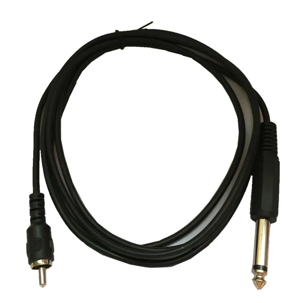 

cable 6.35mm 1/4" Mono Male Plug to RCA Male AUX Audio Converter 5FT Adapter Cable