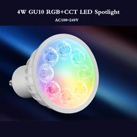 new smart 4w gu10 led bulb dimmable rgbwarm whitewhitergbcctspotlight indoor living room led lamp light can remote control