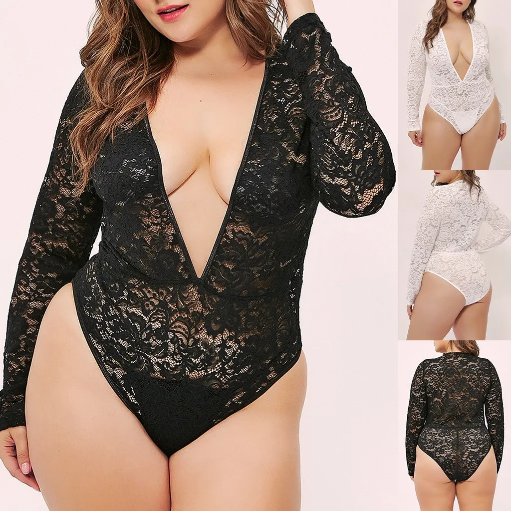 Женское кружевное белье пикантное соблазнительное ночное больших размеров 4XL