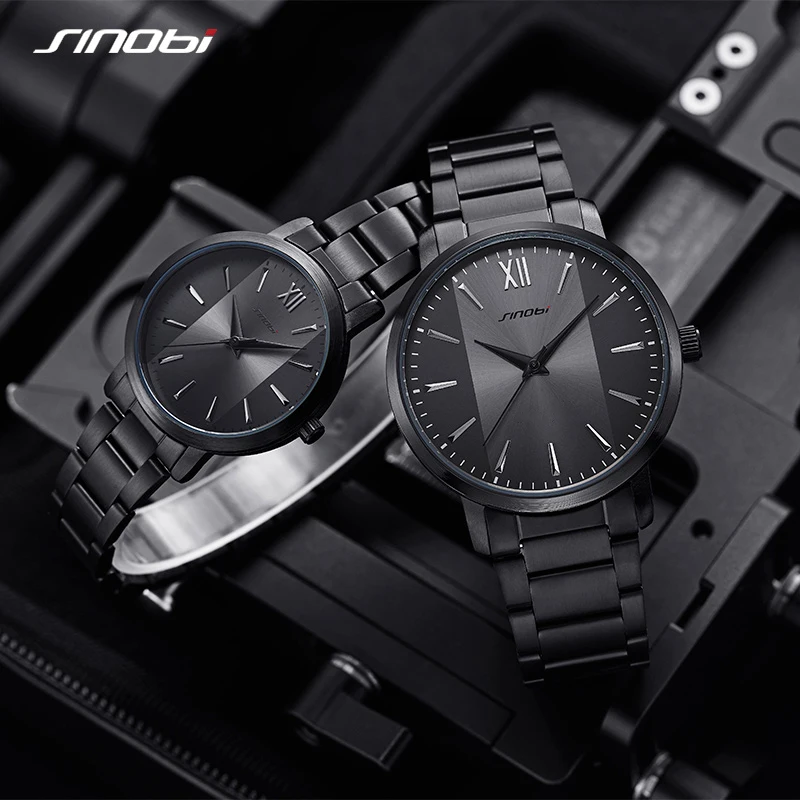 Sinobi New Fashion Lover Quartz Watches Simple Dress Man Woman Watch Couple Wristwacthes Wedding gift Clcok Relojes Homble 2020
