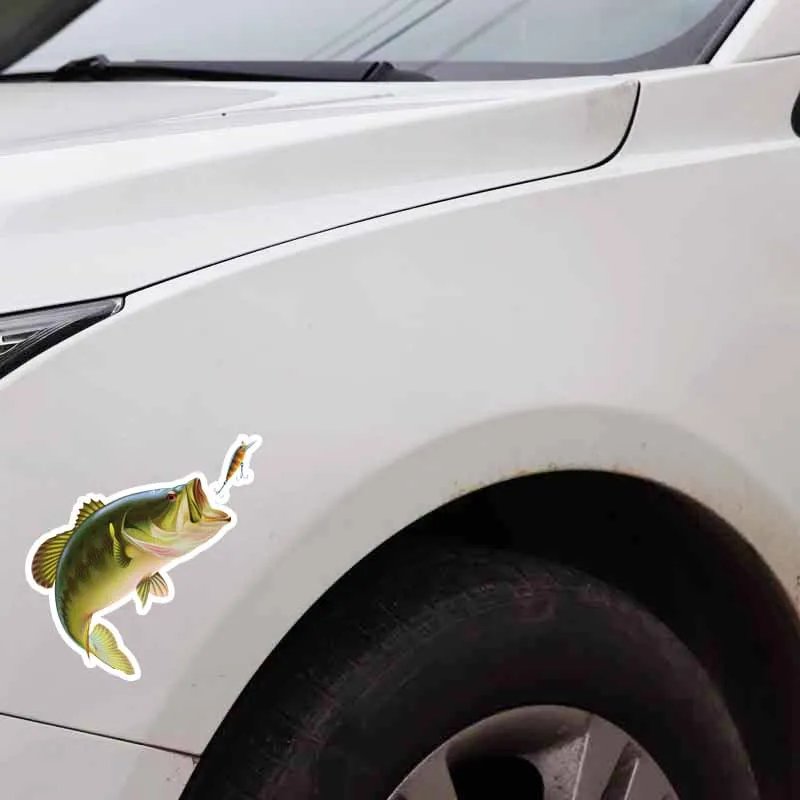 Забавные автомобильные наклейки Aliauto большая рыба питается маленькой рыбой для