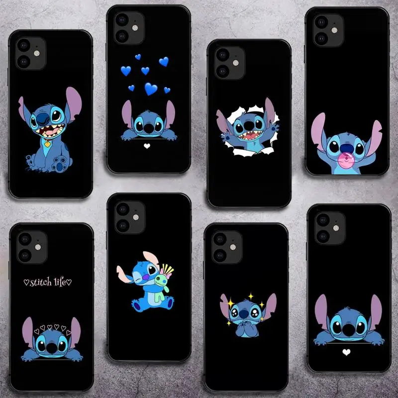 

Cute Cartoon-Stitch Phone Case For iPhone 13 12 11 Pro Max 11 XR XS Max X 8 7 6 5 SE 2020 Fundas Cover