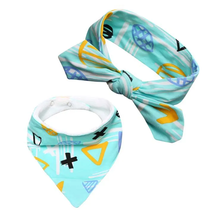 Новое поступление 2021 хлопковый детский нагрудник с мультяшным принтом головной