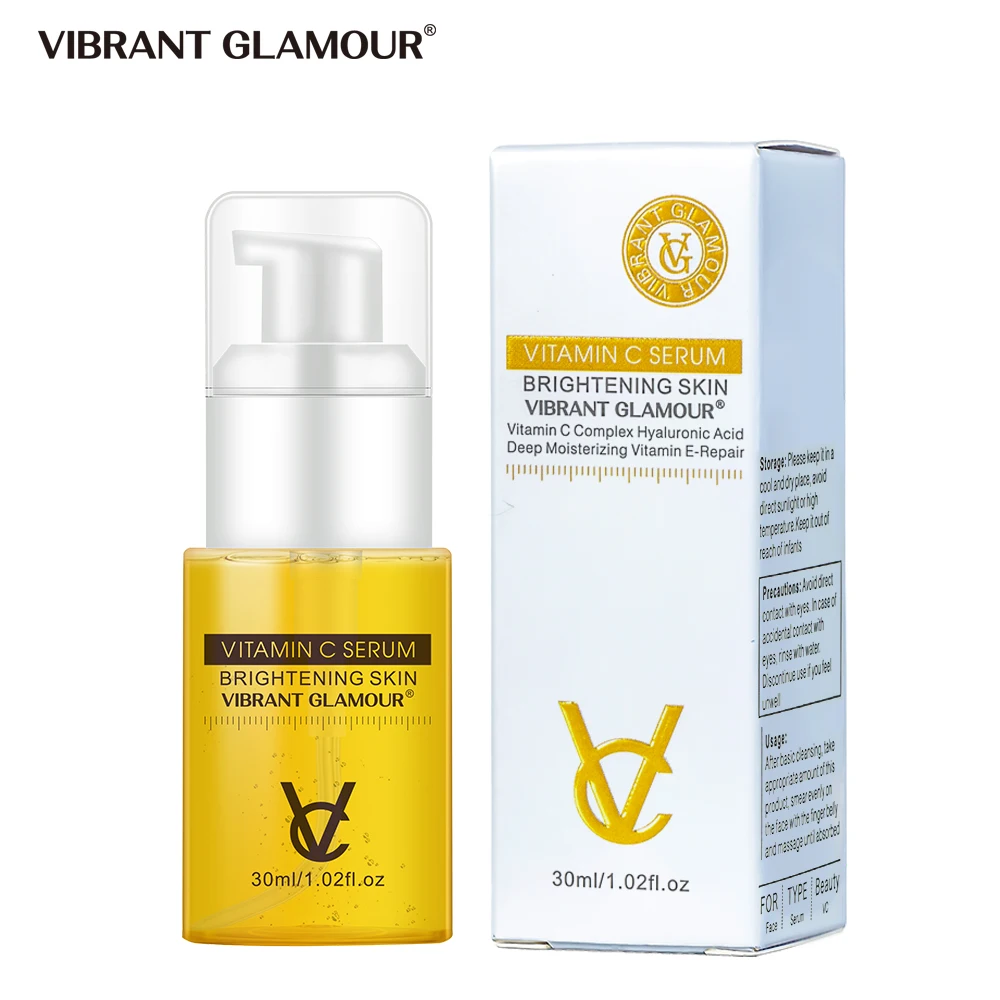 

VIBRANT GLAMOUR Face Serum Vitamin C Moisturizing Whitening Brighten Anti-Aging Anti-Wrinkle Fades Fine Lines Facial Skin Care
