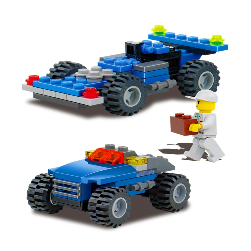 KAZI 6409 City Car Transport Dumper Truck Building Blocks Brick Compatible Technic Playmobil Toys For Children