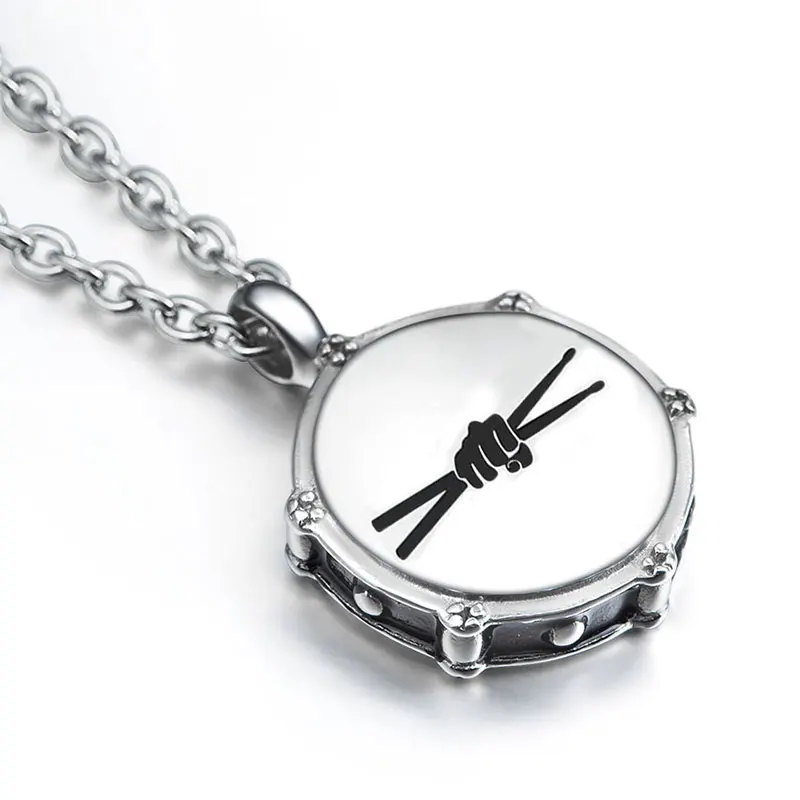 Мужское ожерелье с кулоном серебристого цвета в стиле хип-хоп модное из