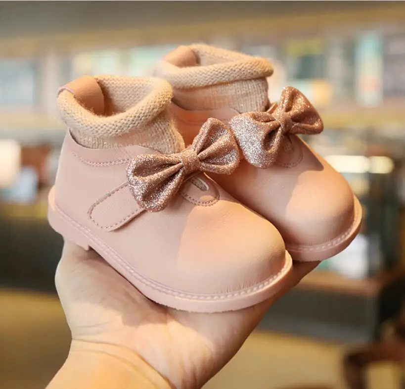 2019 г. новая осенне-зимняя обувь для маленьких принцесс малышей с мягкой подошвой