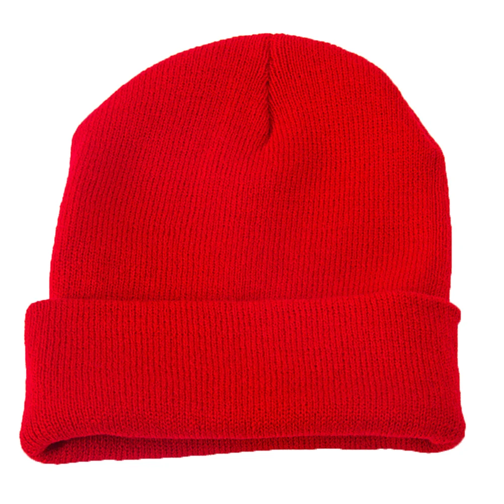 Шапка бини шикарная для девочек зима осень одноцветная с манжетами шерстяная