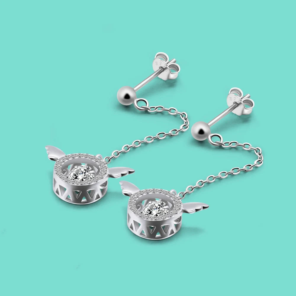 Минималистичное ожерелье из стерлингового серебра S925 пробы для женщин серьги с