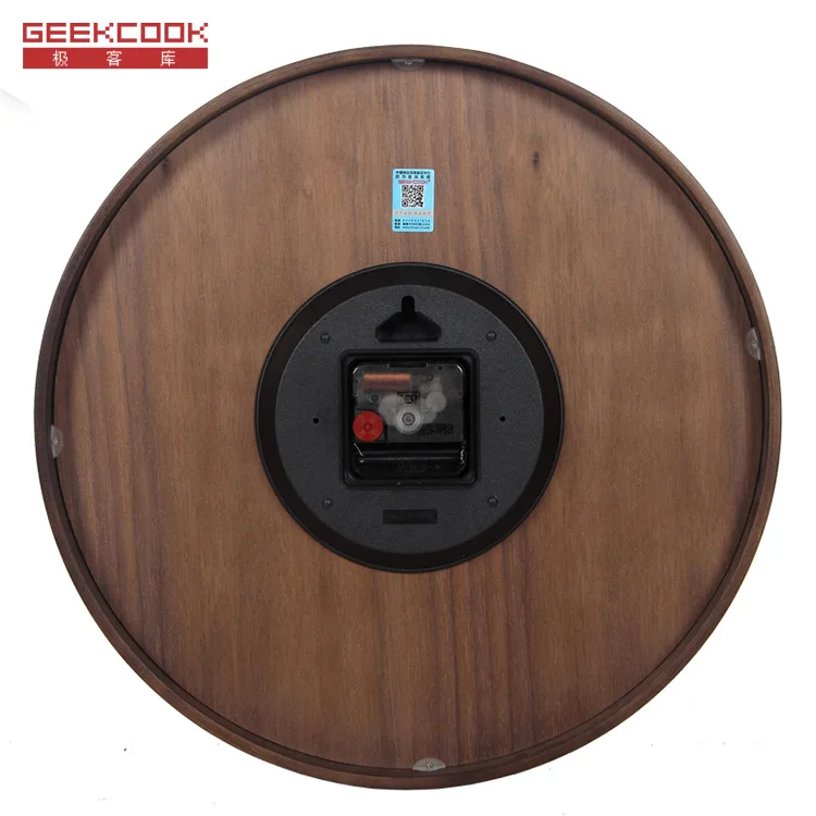 

Norwegian Forest 16 Inch Stereo Silent Curved Wood Wall Clock Living Room Decoration Wall Clock Modern Design Clock