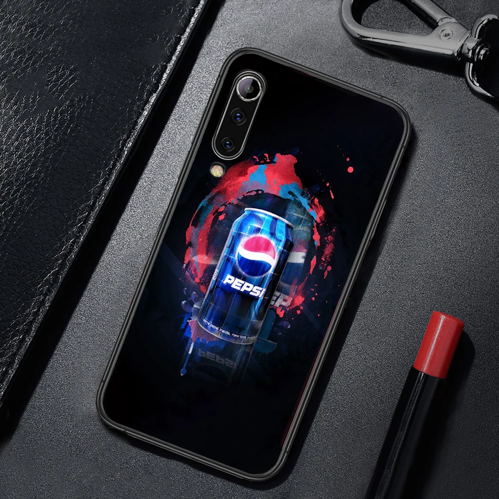 

Pepsi-Cola Phone Case For Xiaomi Mi Note 10 A3 9 MAX 3 A2 8 9 Lite Pro Ultra black Cover Trend Shell Luxury Bumper 3D Cell