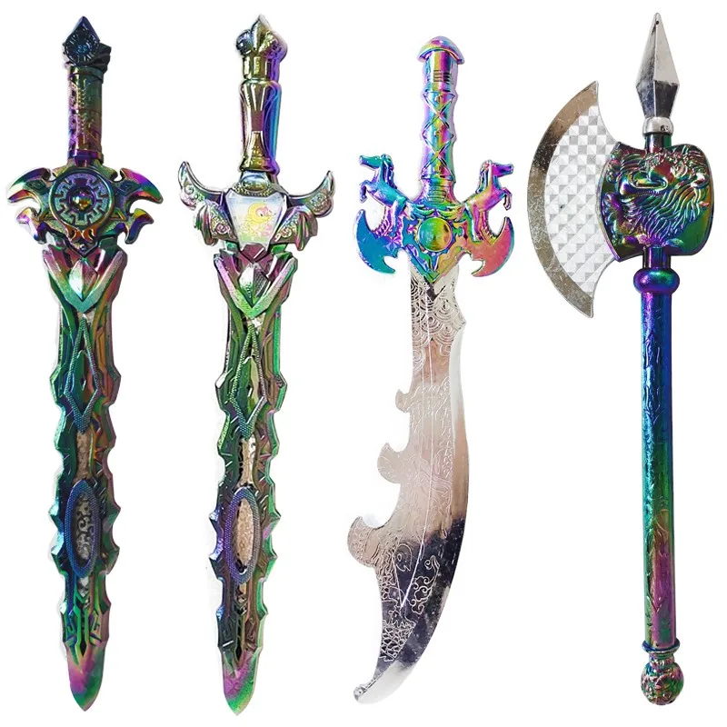 Children's axe sword toy plastic knife weapon blue dragon sword Shangfang sword performance props boy weapon sword model