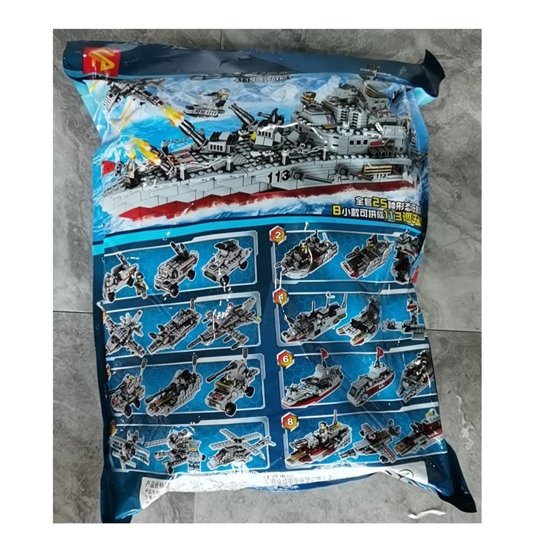 

Military Warship Navy Aircraft Army Figures Building Blocks Deformable Toys Educational Toys Gift For Child 1000+PCS NO BOX