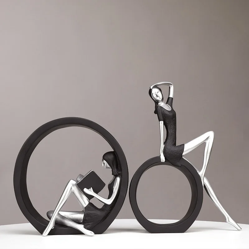 

Современная Абстрактная живопись девушка из смолы статуя Классический рисунок Scuplture украшения дома мебель для офиса Декор в гостиную орнам...