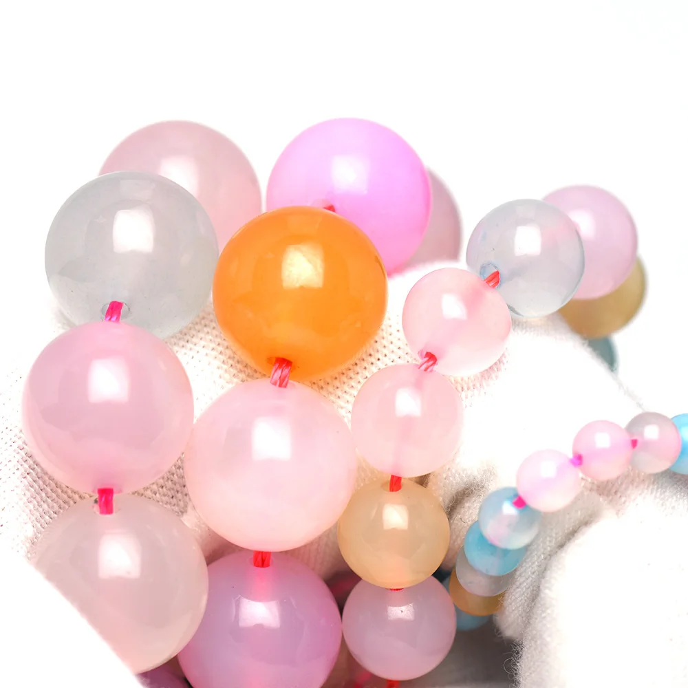 Бусины из натурального камня красочный морганит круглые свободные бусины для