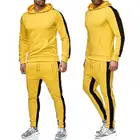 Осень-зима в стиле пэчворк карман свитер верхняя одежда для мужчин; Комплекты со штанами спортивный костюм черный Брюс Ли Желтый косплей два 1 предмет