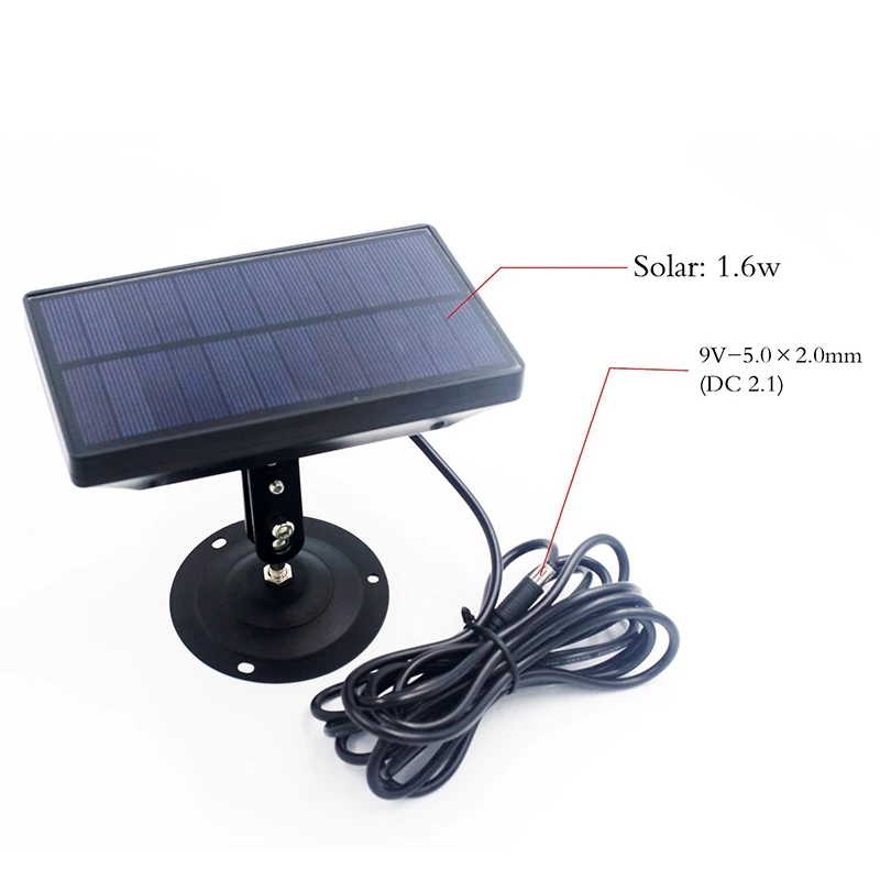 Внешнее зарядное устройство с солнечной панелью 9 в 1800 мАч для Suntek HC300 HC350 HC550 HC700