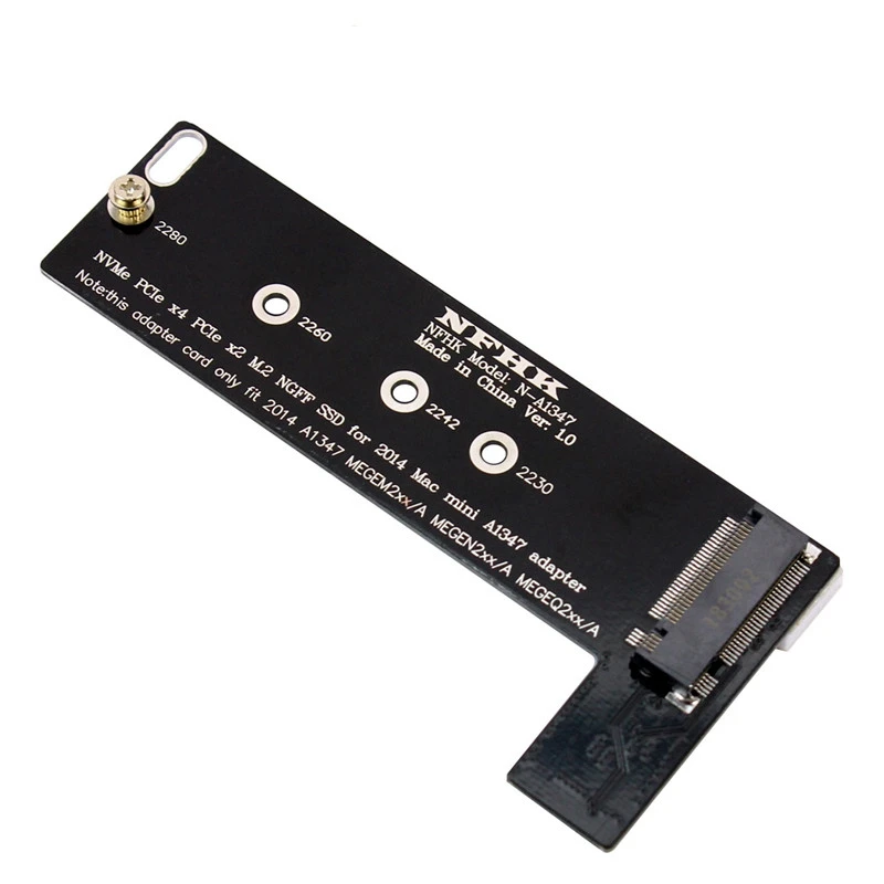 Новинка NVMe M2 SSD конвертер карта для применения Mac Mini 2014 A1347 MEGEN2 MEGEQ2 адаптер Raiser PCI