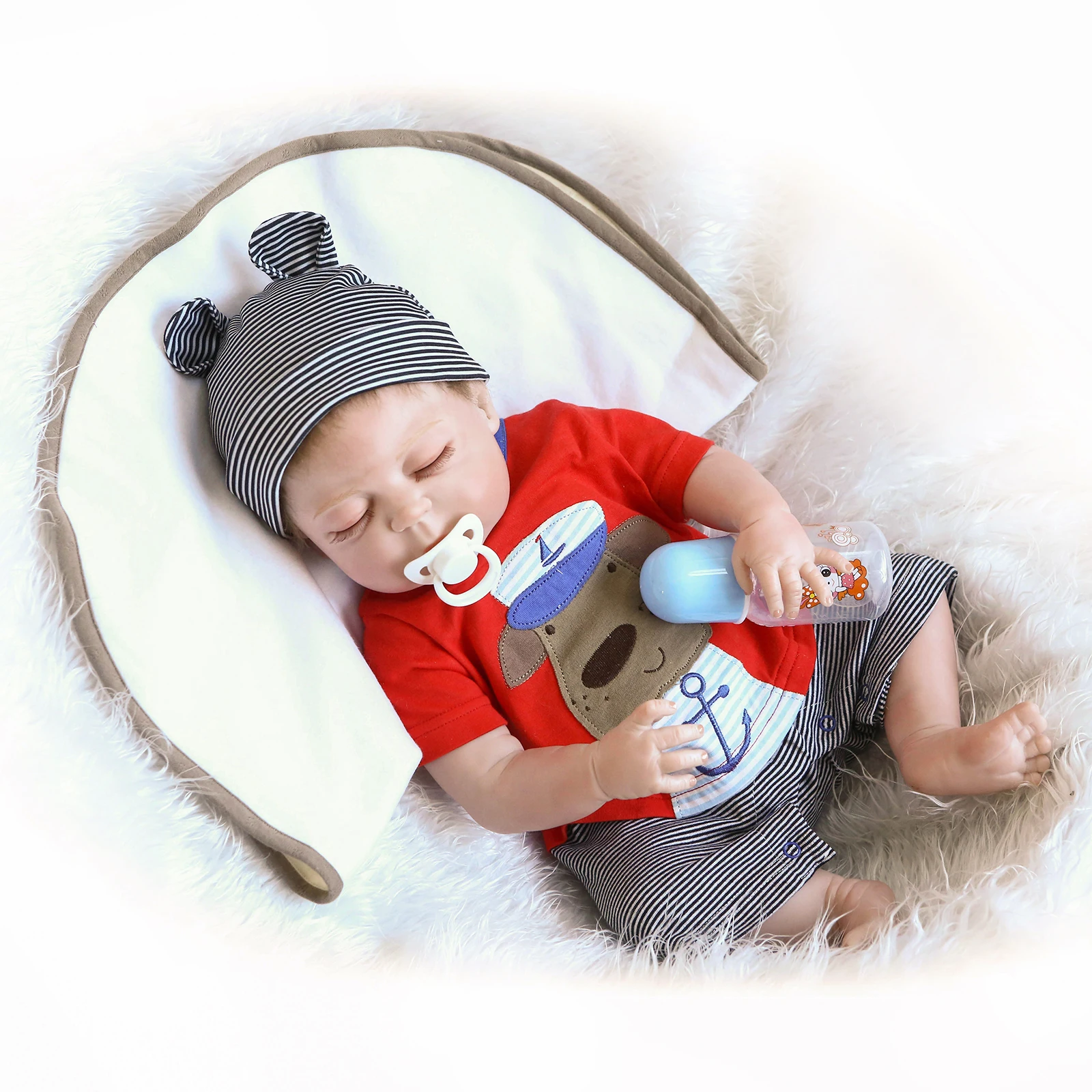 Npk19inch анатомическая правильная Кукла reborn premie baby boy полностью водонепроницаемая