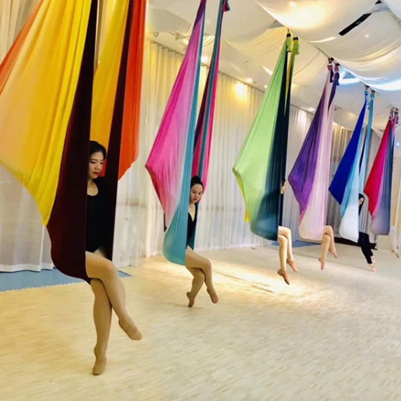 Комплект гамака для занятий йогой PRIOR FITNESS 6 4 метров анти гравитационное