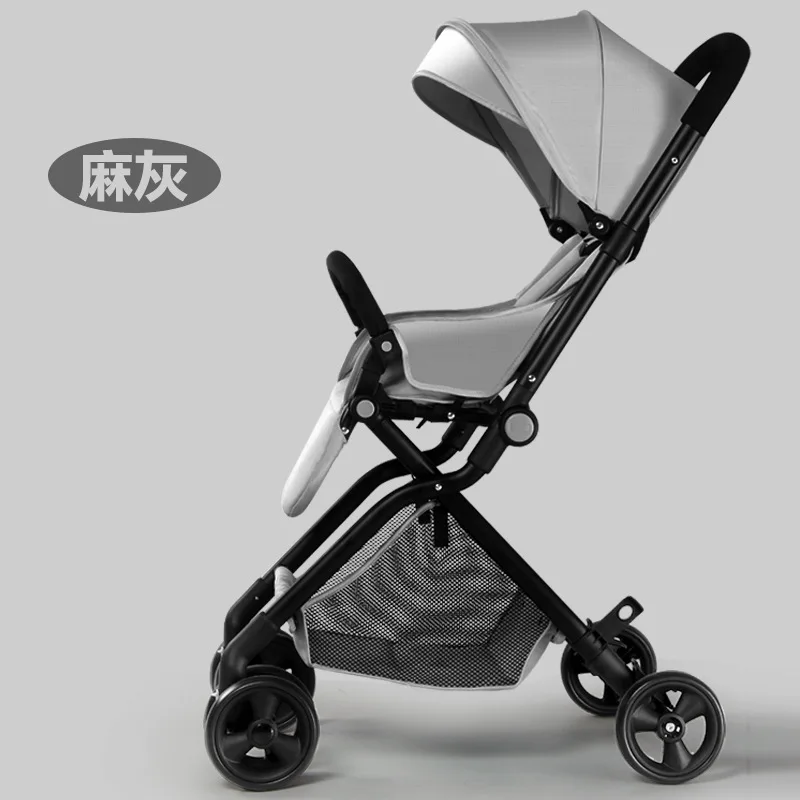 Легковесная детская коляска с высоким обзором складная для путешествий