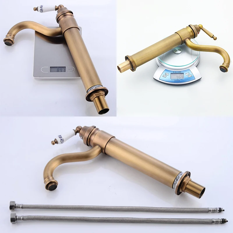 Высокий водопроводный кран для раковины в ванной комнате смеситель холодной и