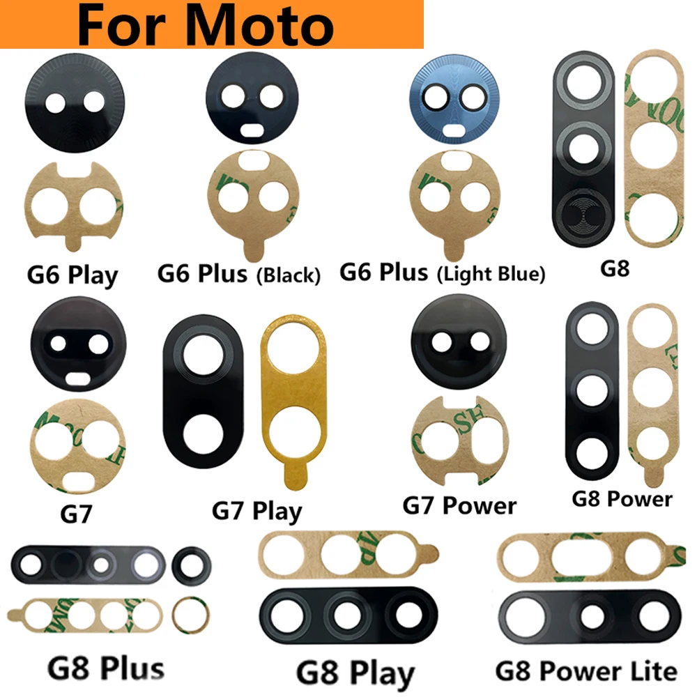 Оригинальный стеклянный объектив задней камеры 2 шт. с наклейкой для замены Motorola