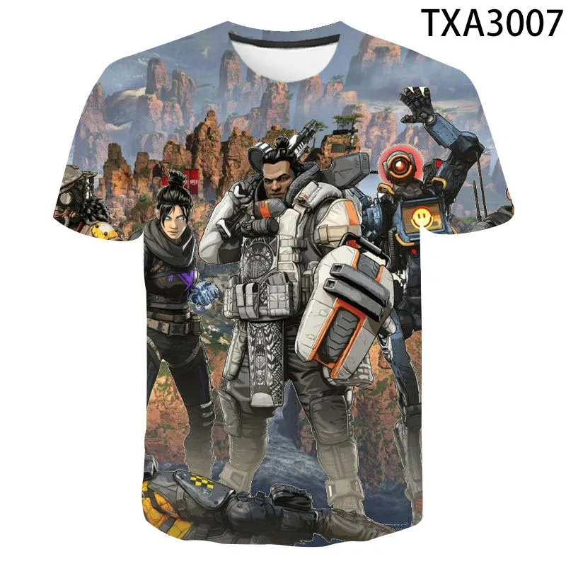 3d-футболка Apex Legends для мужчин и женщин модные топы с коротким рукавом мальчиков