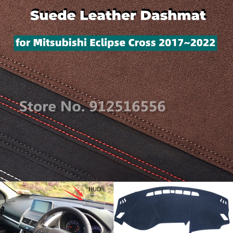 

Car Suede Leather Dashmat Dash Mats Pad Dashboard Covers Sun Shade Carpet for Mitsubishi Eclipse Cross 2017~2022 2018 2019 2021