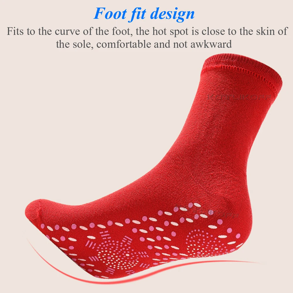 Self-heating Magnetic Socks insoles for Women Men Self Heated Socks Tourmaline Magnetic Therapy Winter Warm Massage Sock Unisex