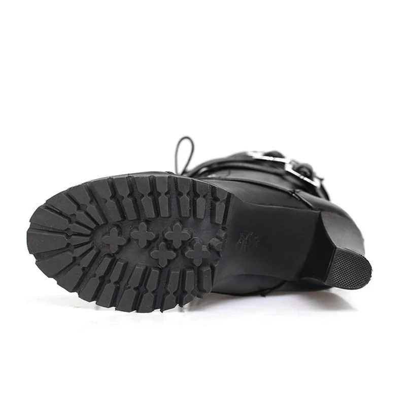 Модные женские осенне зимние сапоги до середины икры пикантная обувь на высоком