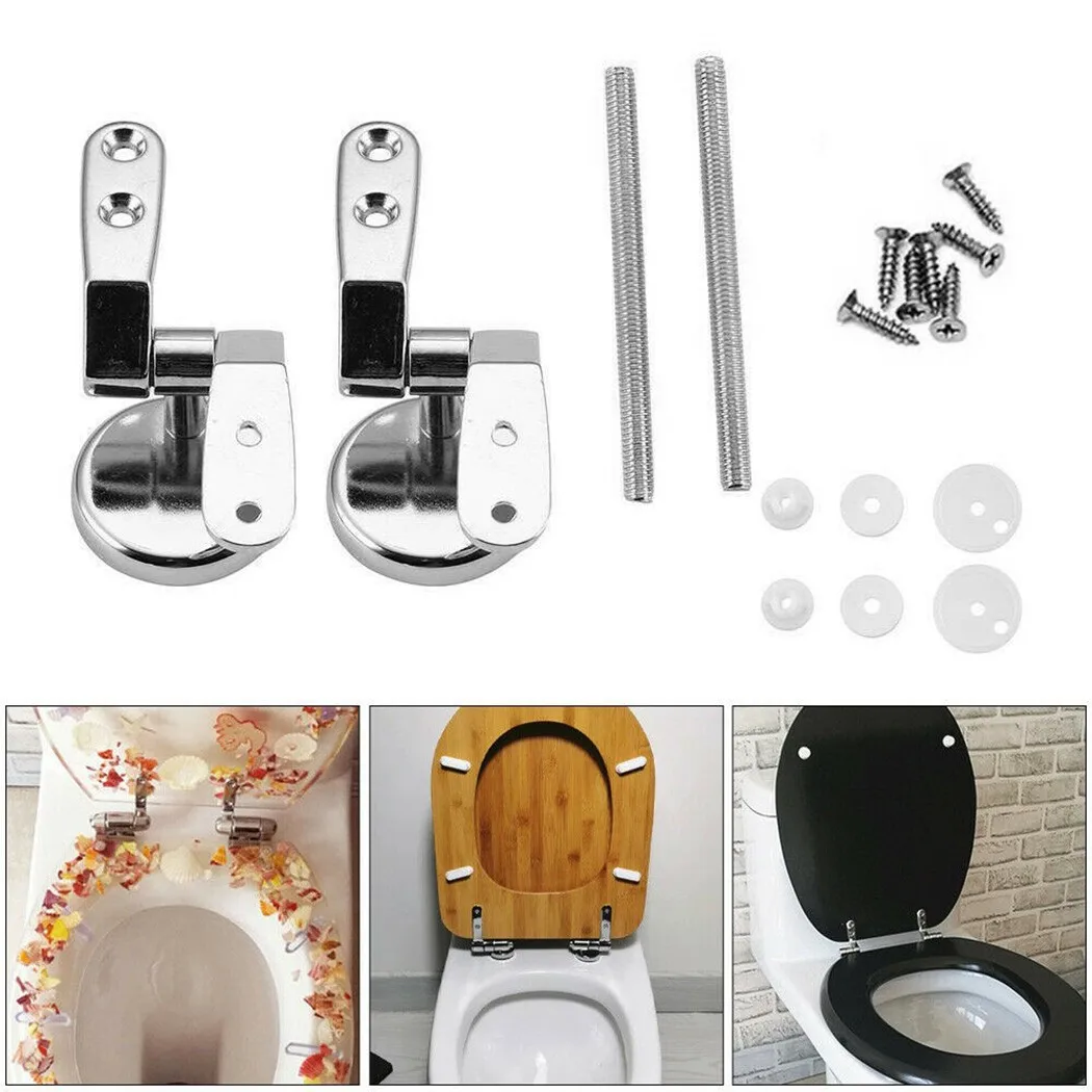 

Bathroom Toilet Lid Hinge Replacement Screws Silver Toilet Toilet Seat