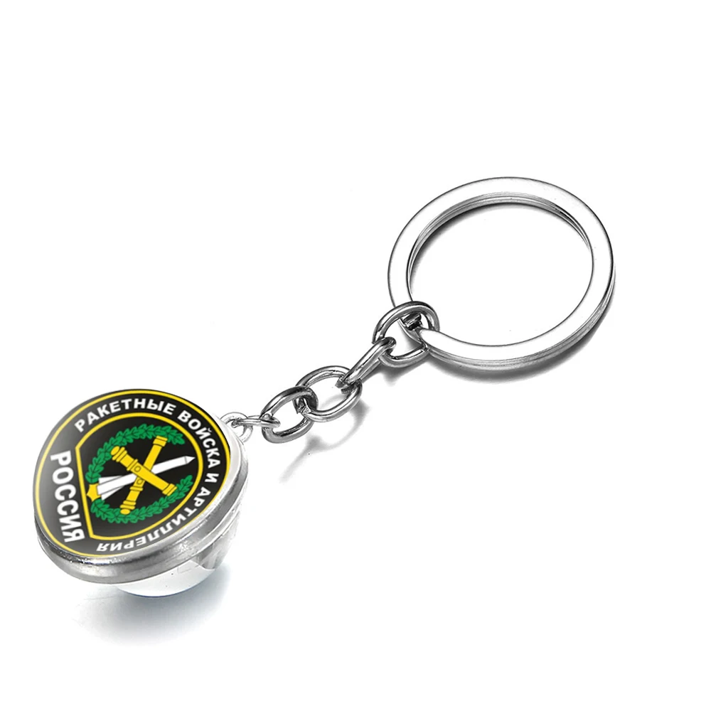 Брелок в ретро-стиле двусторонний стеклянный брелок с кабошоном стиле