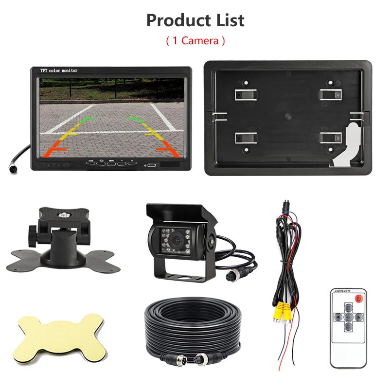 Jansite 7 &quotмонитор в автомобиль TFT ЖК дисплей авиационная Головка проводной камера