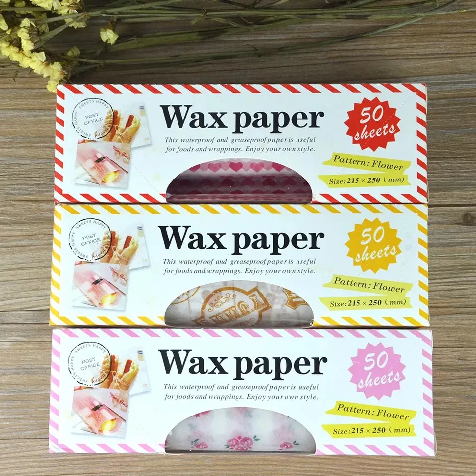 50 шт./компл. пищевая Вощеная Бумага класс Промасленная бумага водонепроницаемый