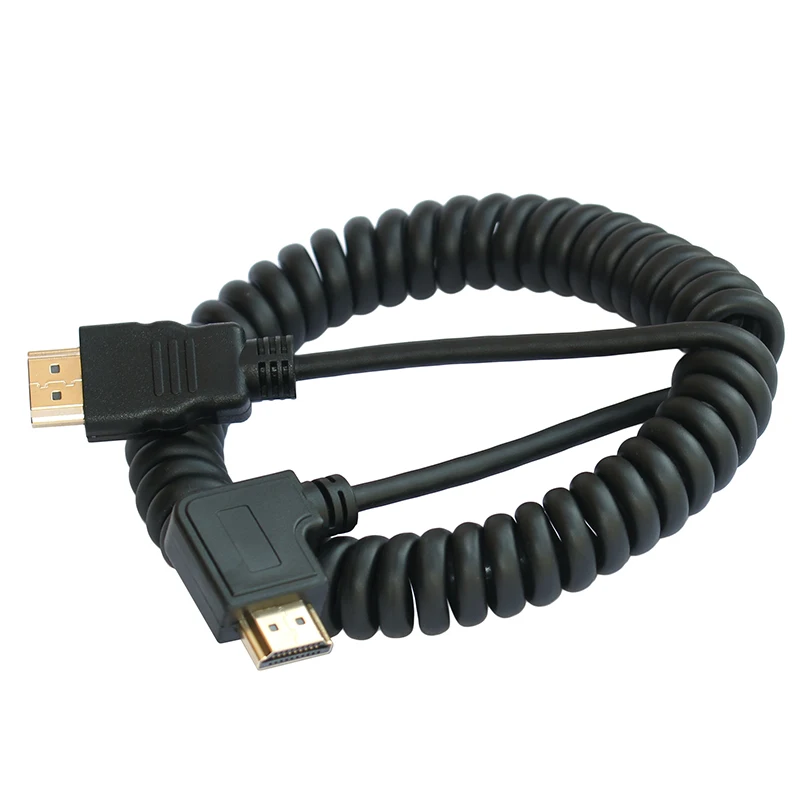 1 3 М Угловой пружинный спиральный тип HDMI совместимый кабель штекер прямоугольный