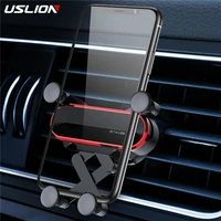 uslion universal gravity car phone holder car air vent mount for iphone 8 x xs max samsung xiaomi mobile phone holder stand auto