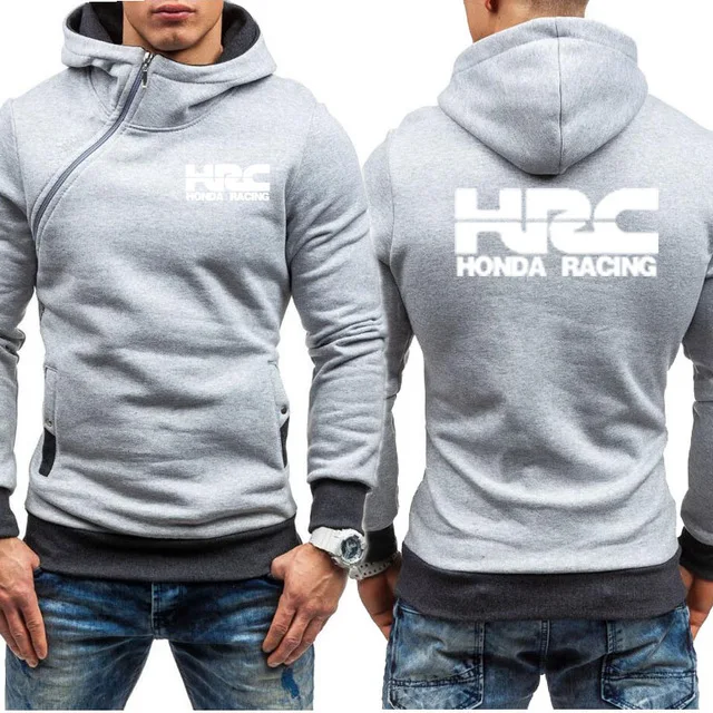 Мужские толстовки с капюшоном HRC гоночный мотоцикл автомобиль логотип печать