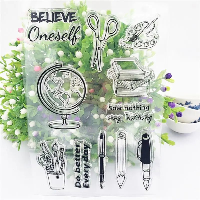 

Globe Stationery Silicone Clear Seal Stamp DIY Scrapbooking Embossing Photo Album Decorative Paper Card Craft Art Handmade
