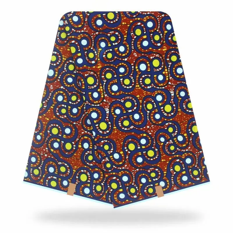 6 ярдов Анкара Африканский настоящий воск ткань хлопок для женщин вечернее