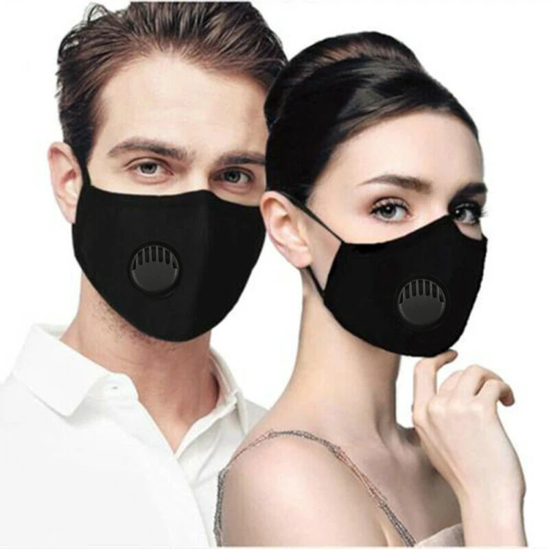 

In Stock 5 PCS Mask +20Pcs Filter Washable Mascarillas Reusable Mask Anti Pollution PM2.5 Mouth Respirator Dust Masks With Valve