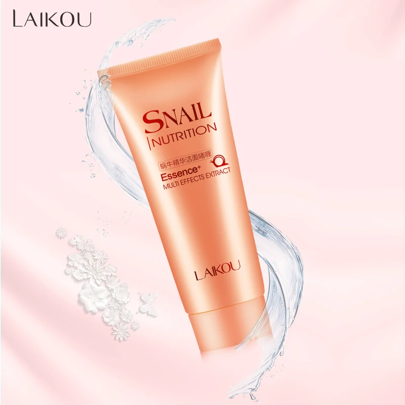 Очищающее Средство LAIKOU с экстрактом улитки глубокое очищение пор антивозрастной