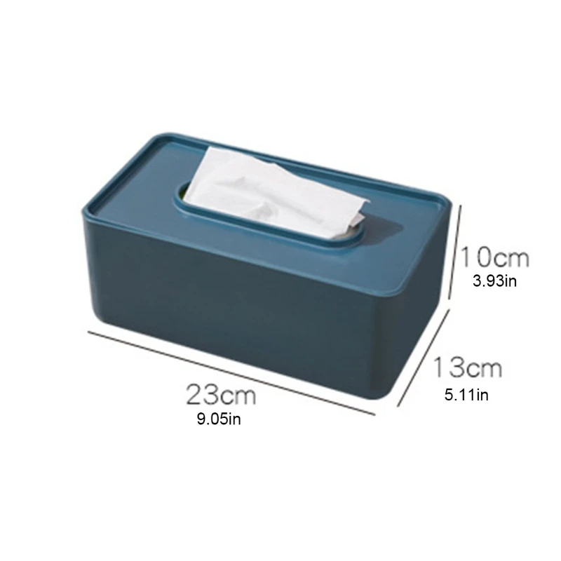 

Minimalist Nordic Plastic Tissue Box Cover Simple Solid Color Rectangular Napkin Holder Facial Paper Case Dispenser